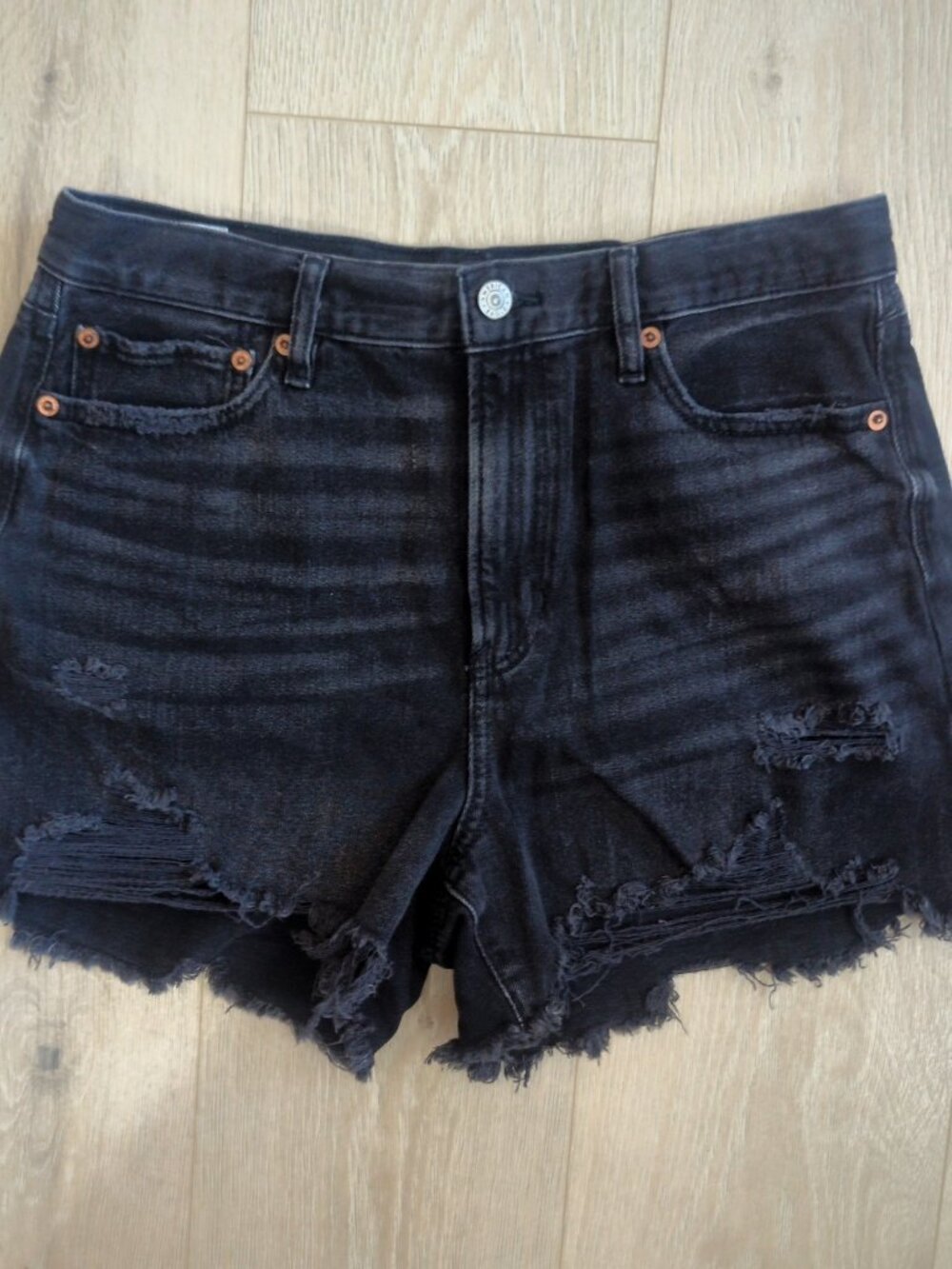 American Eagle Black Denim Shorts 10